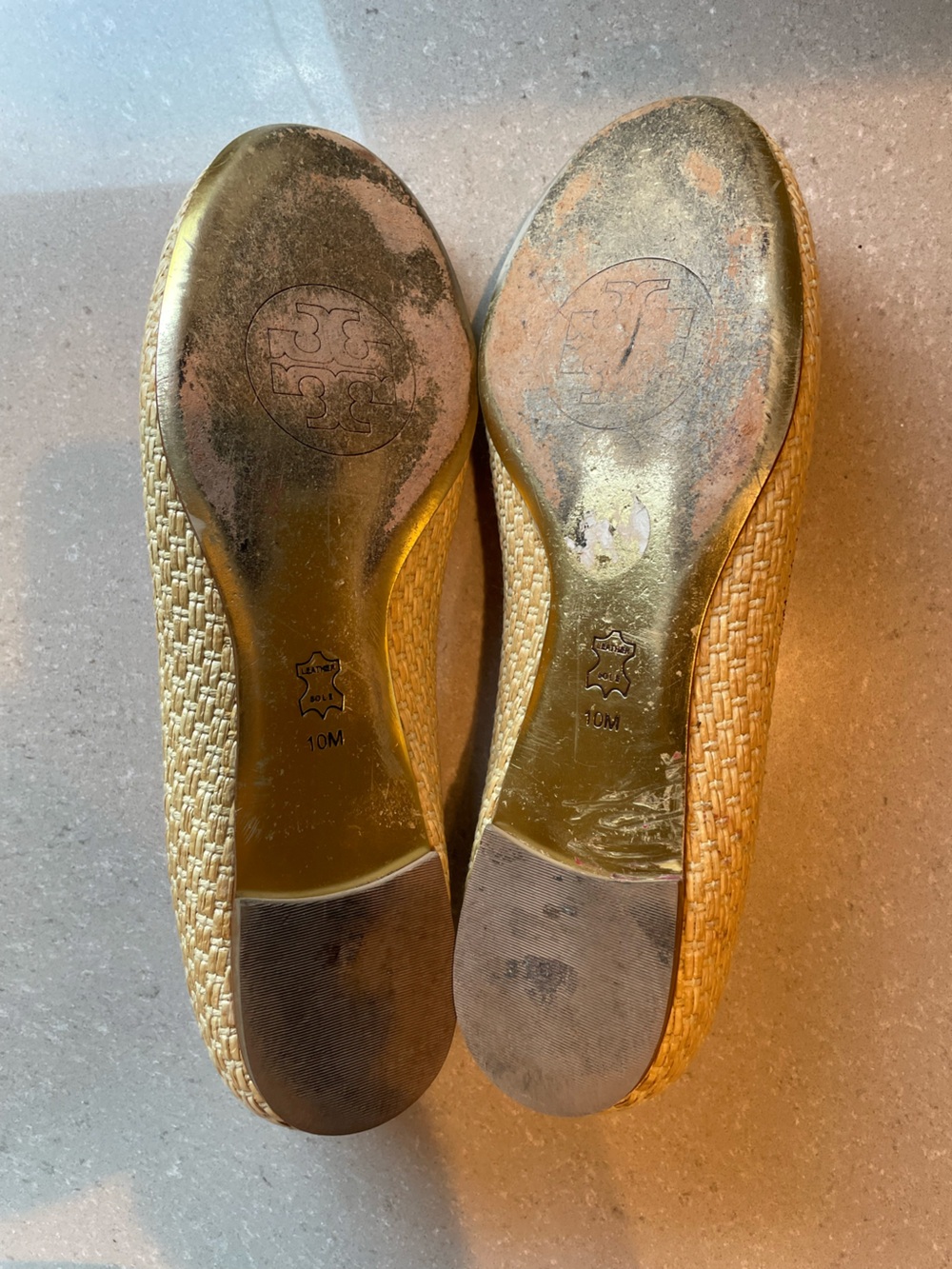 Tory Burch Reva Woven Ballet Flat | Cream/Red/Pink - Picture 9 of 10